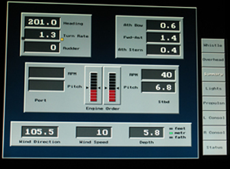 ship handling simulator feedback system