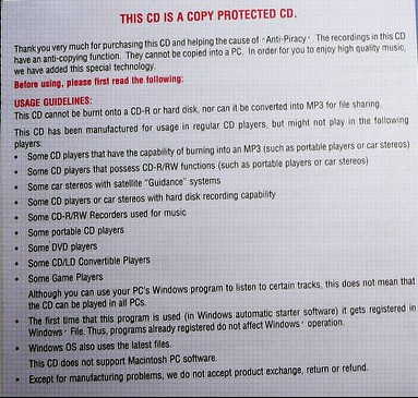 Coldplay's laughable CD insert