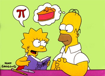 Lisa and Homer: π vs. pie