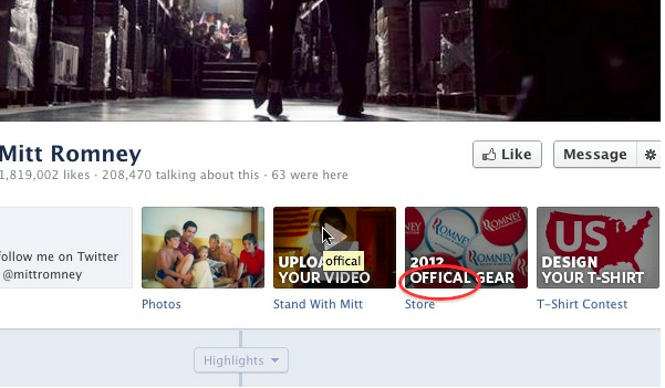 Romney 2012 Offical Gear