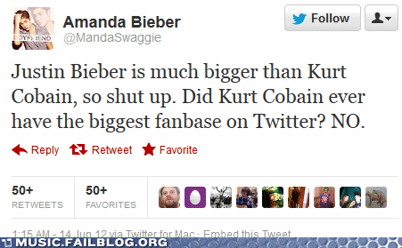 Bieber vs. Cobain