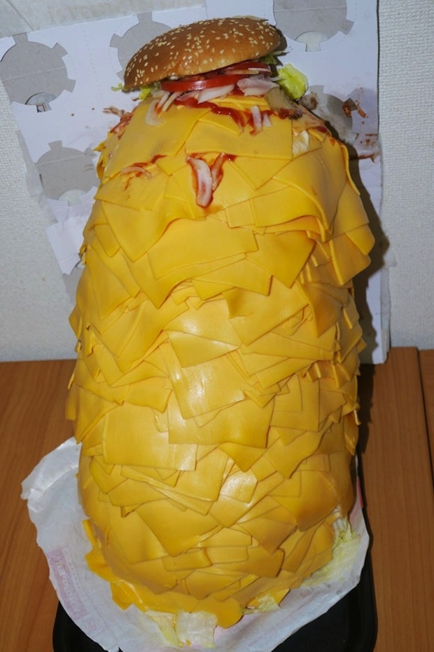 A Whopper with 1000 slices of cheese