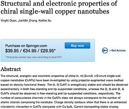 Structural and electronic properties of chiral single-wall copper nanotubes
