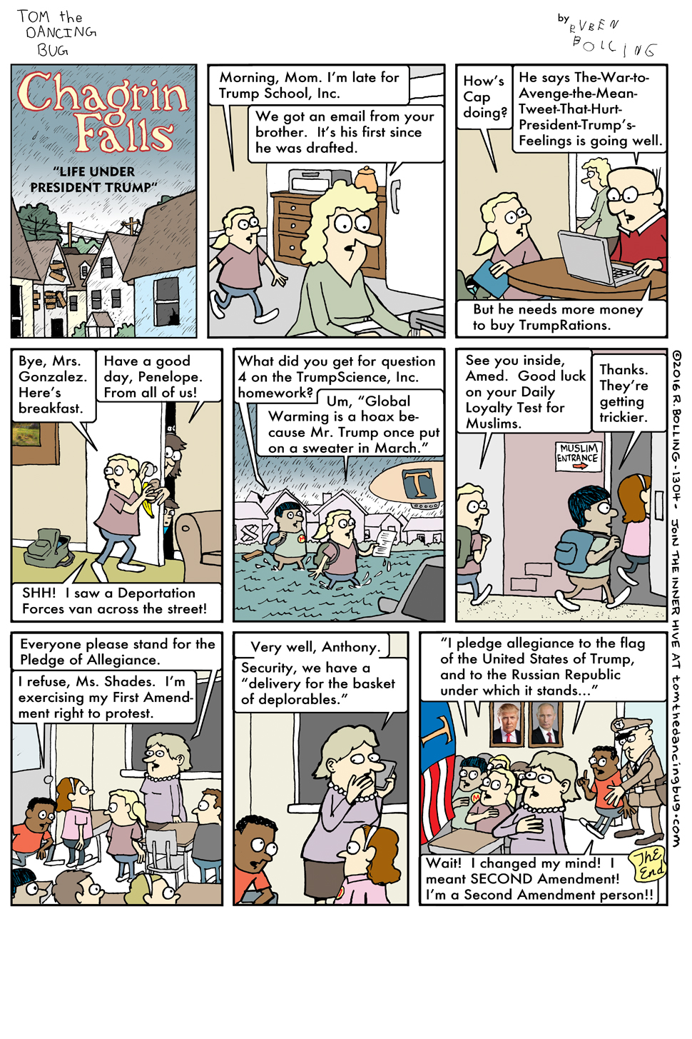 Tom the Dancing Bug 1304 chagrin falls 18 - president trump