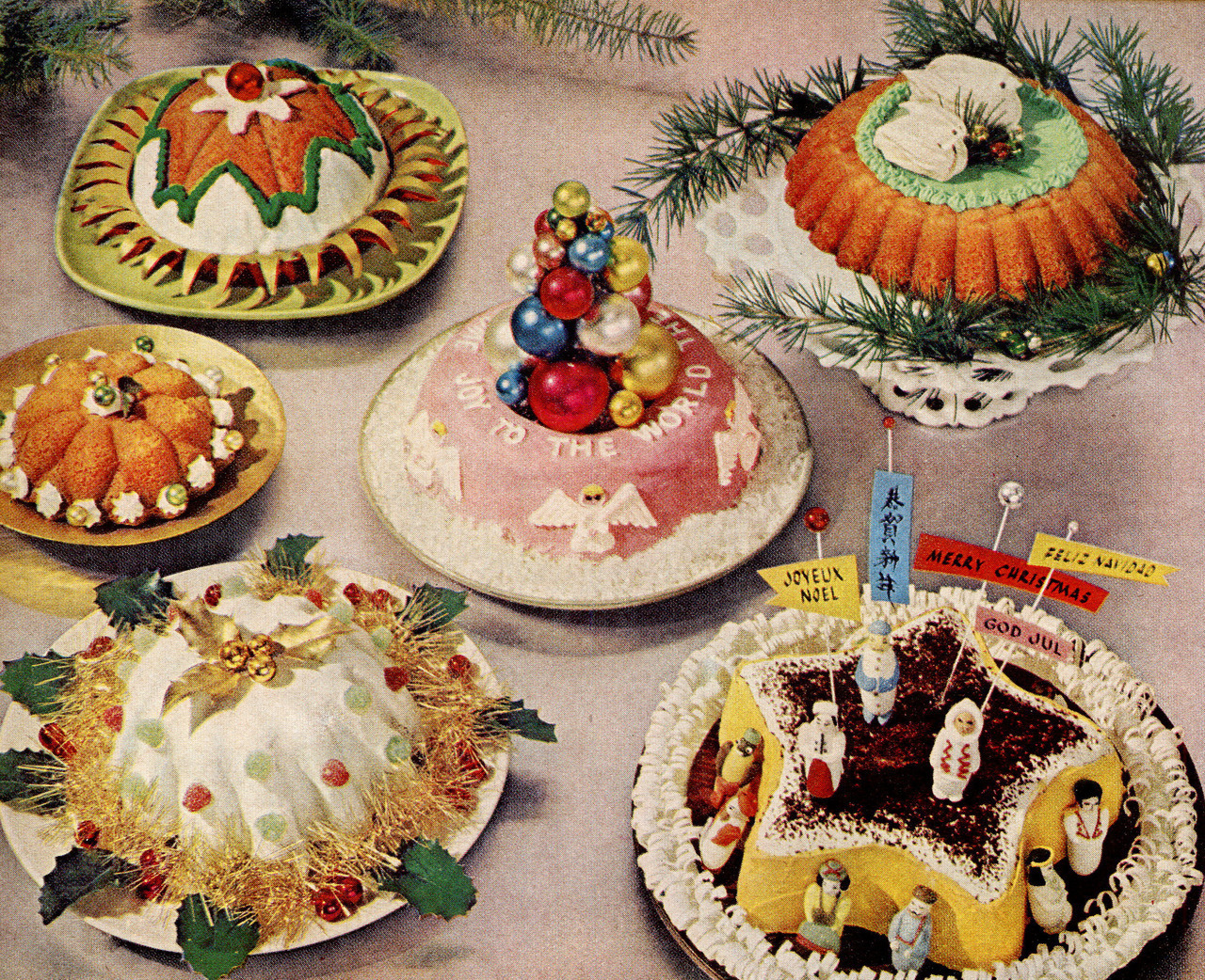 Mayonnaise gelatin mold garnished with genuine manger hay.