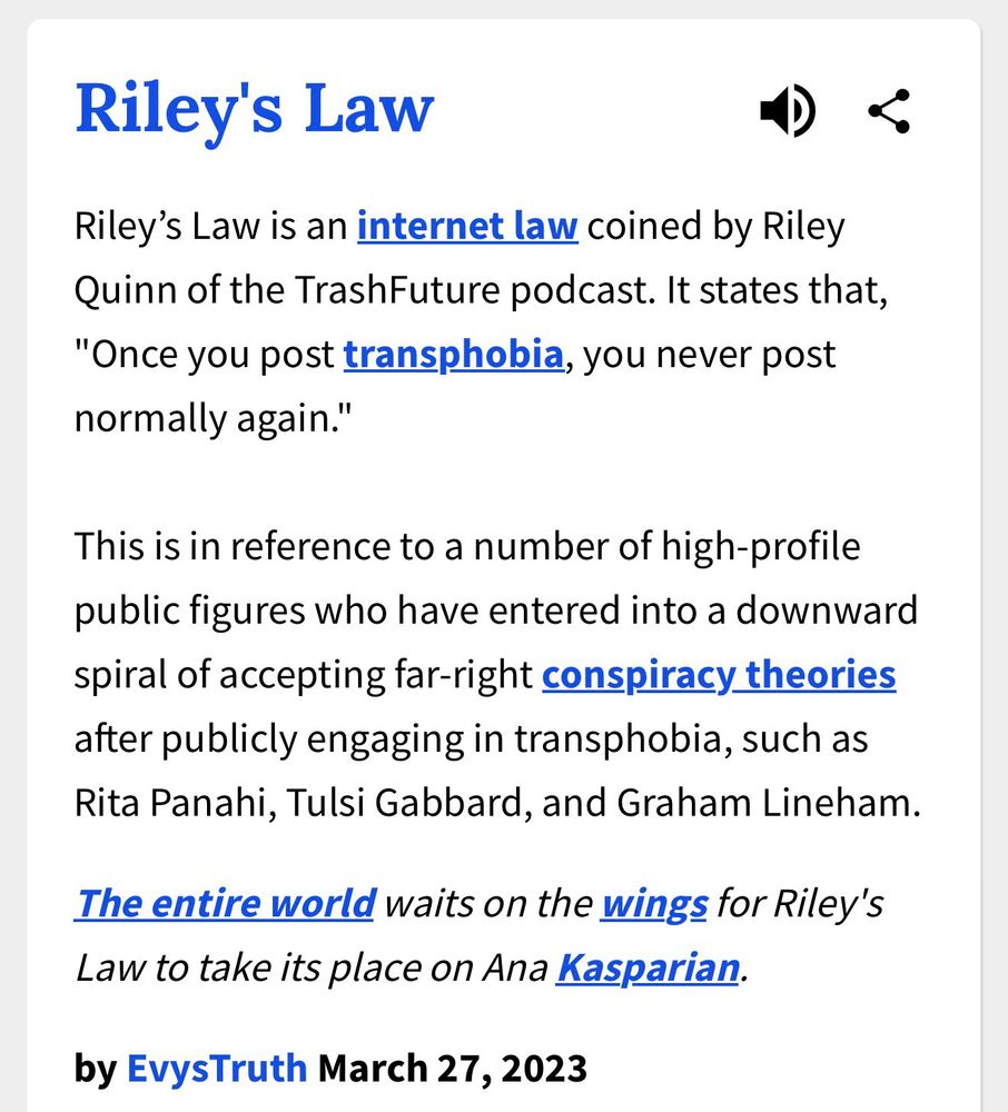 Riley's Law